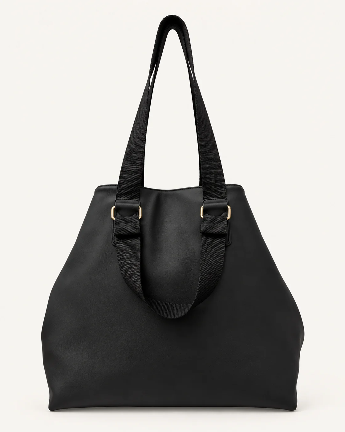 Black Buckle-Handle Bucket Bag — unbranded OEM development sample BR-BKT-002
