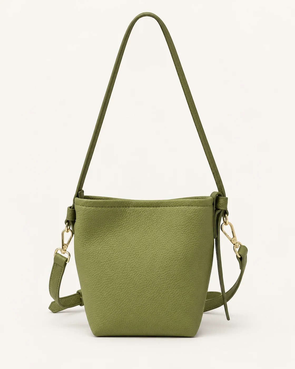 Olive Structured Bucket Bag — unbranded OEM development sample BR-BKT-005
