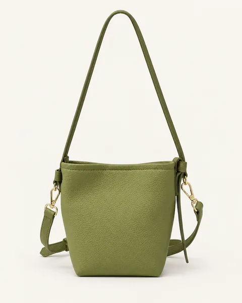 Olive Structured Bucket Bag — unbranded OEM development sample BR-BKT-005
