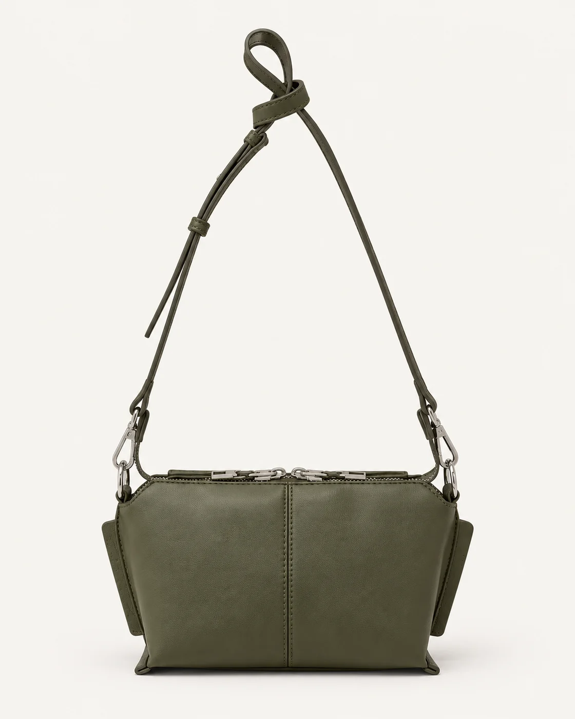Olive Mini Trapeze Crossbody Bag — unbranded OEM development sample BR-CRB-001