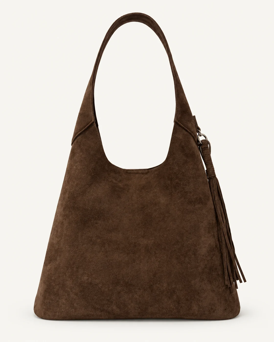 Brown Tassel Hobo Bag — unbranded OEM development sample BR-HBO-002