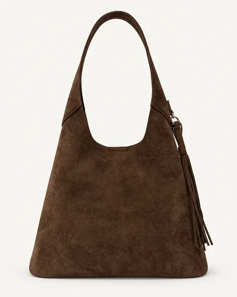 Brown Tassel Hobo Bag — unbranded OEM development sample BR-HBO-002