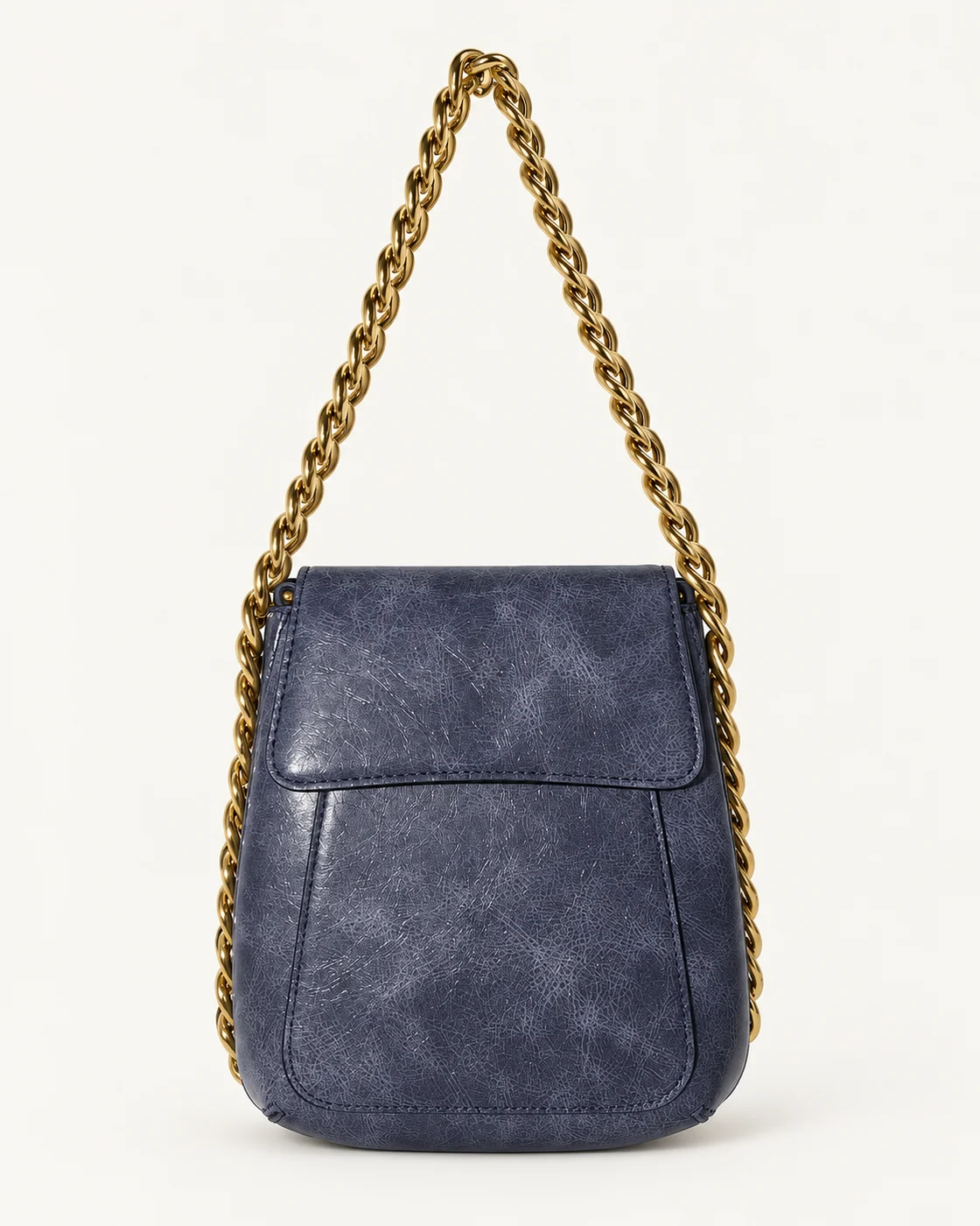 Blue Chain-Strap Shoulder Bag — unbranded OEM development sample BR-SHD-002