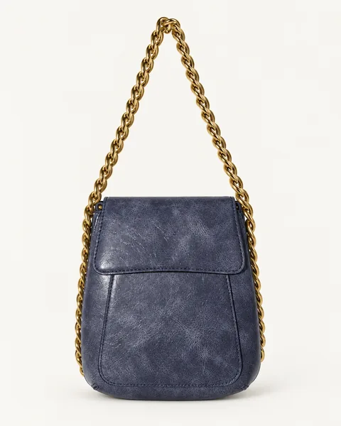 Blue Chain-Strap Shoulder Bag — unbranded OEM development sample BR-SHD-002