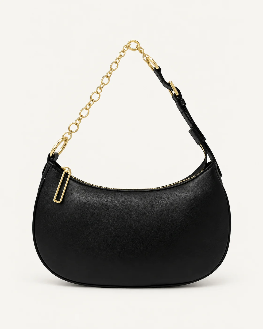 Black Crescent Shoulder Bag — unbranded OEM development sample BR-SHD-005