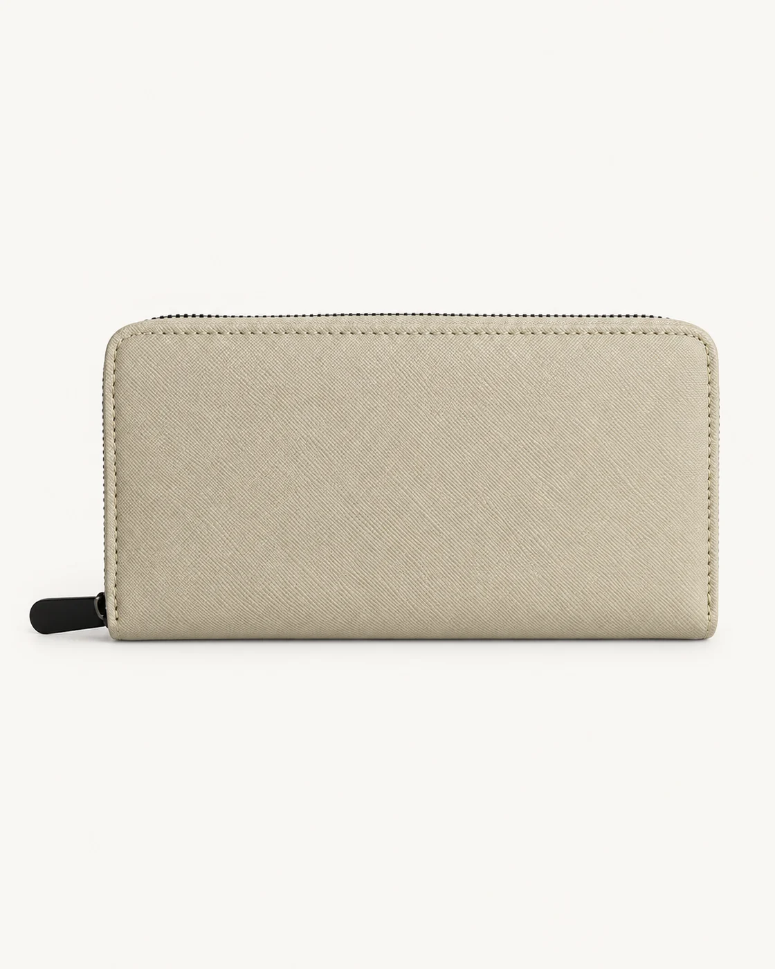 Taupe Long Zip-Around Wallet — unbranded OEM development sample BR-WLT-003