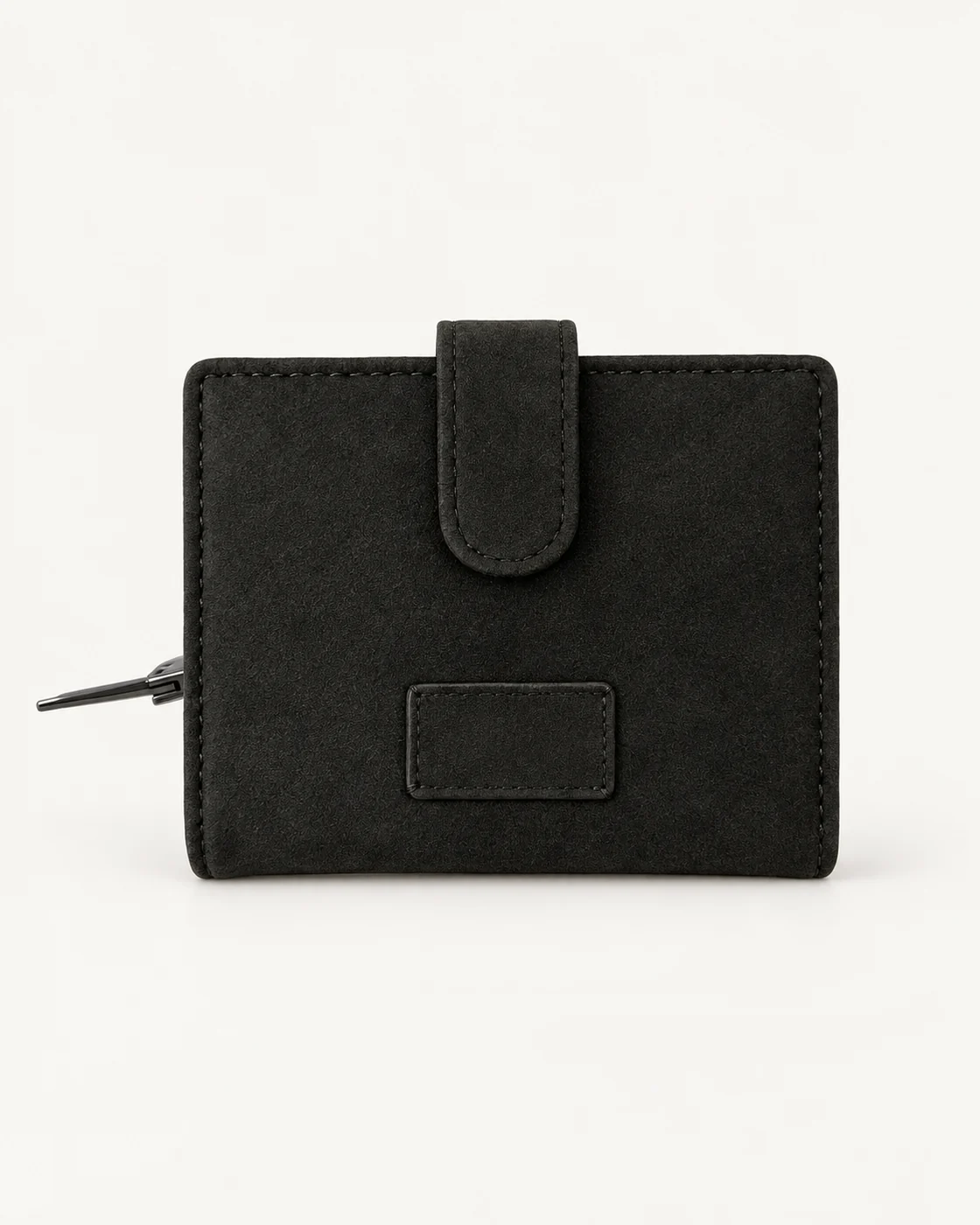 Black Tab-Fastening Wallet — unbranded OEM development sample BR-WLT-004